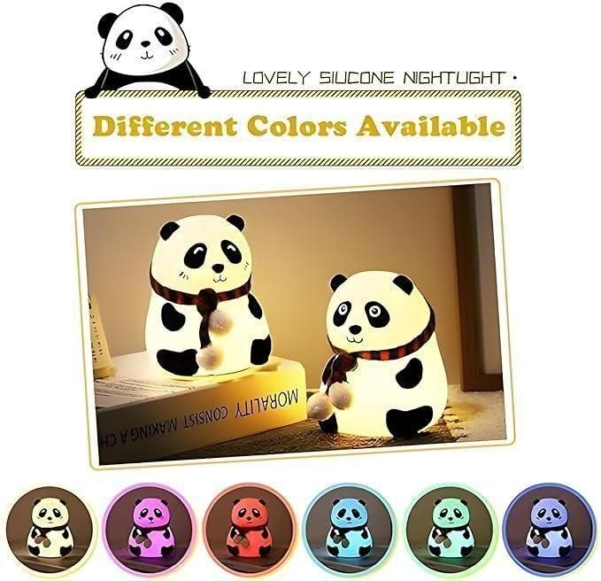 Cute Panda Night Light Lamp – Kids Bedroom Decor + Night Comfort